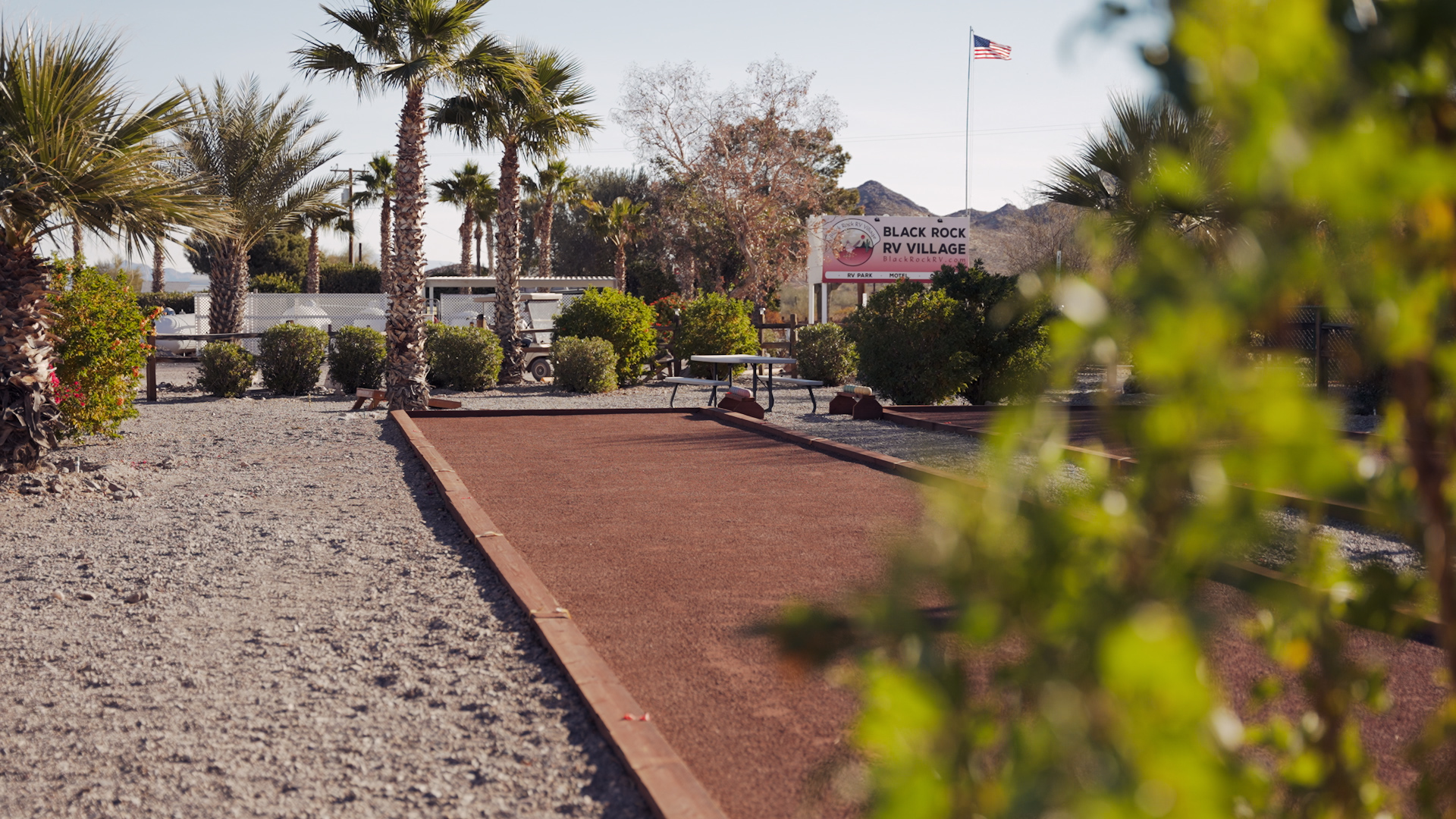 Bocce Ball garden area - Black Rock RV Village