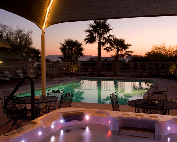 Black Rock RV Village - Pool at sunset