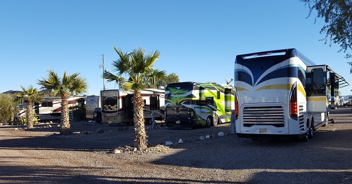 Motorhome Pull Through at Black Rock RV Park AZ